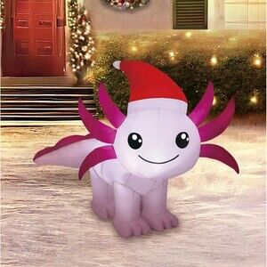 4' AXOLOTL LIGHT UP CHRISTMAS INFLATABLE NEW! IN HAND